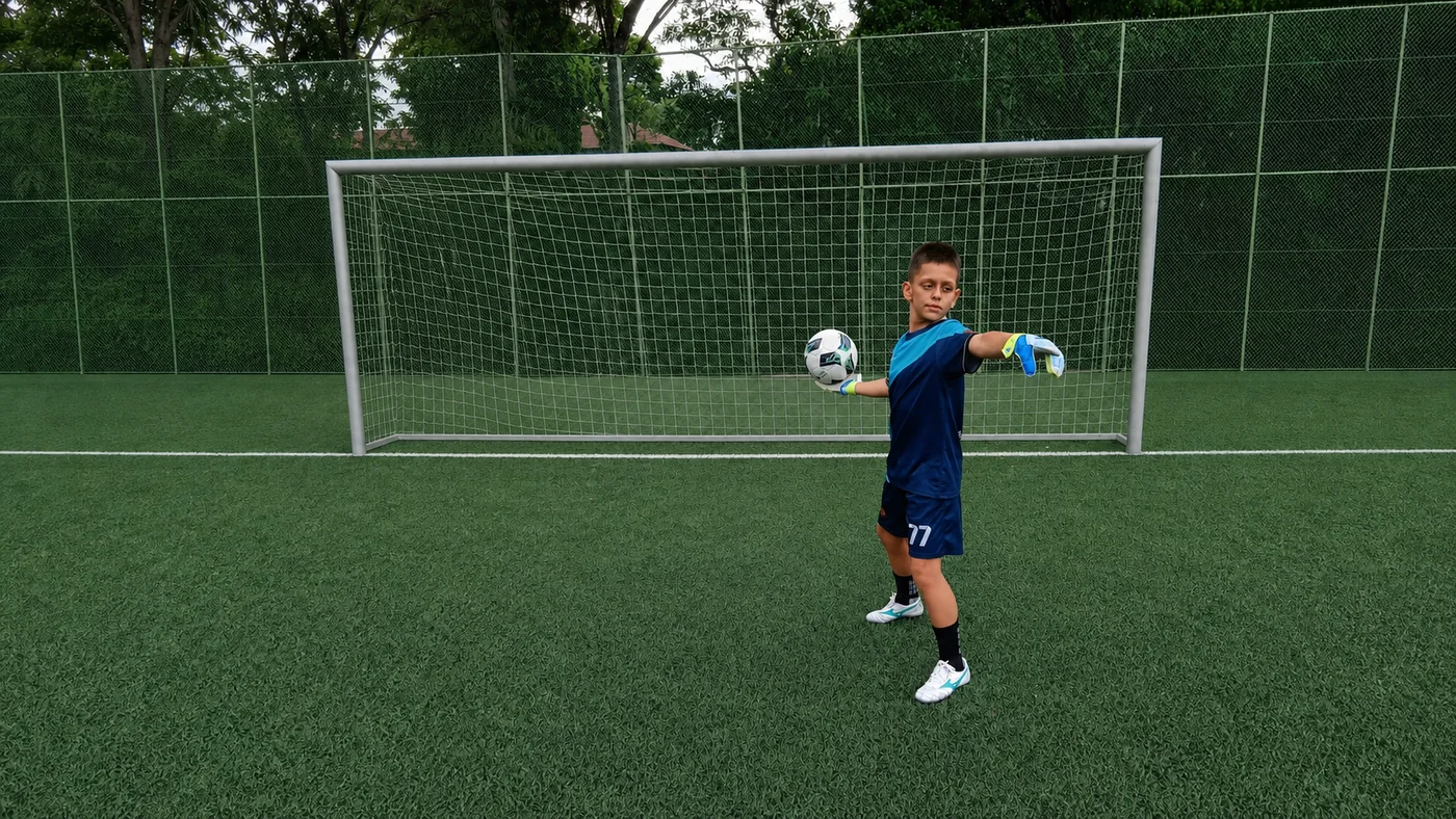 Goalkeeper making a save during specialist training